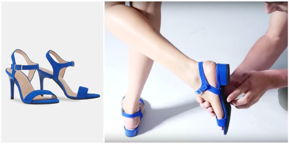 Blue interchangeable heels for your busy day