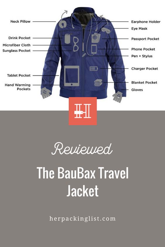 review baubex multi-function travel jacket