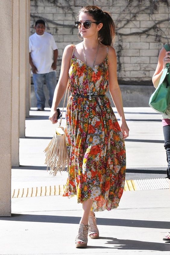 Selena Gomez in summer dress 