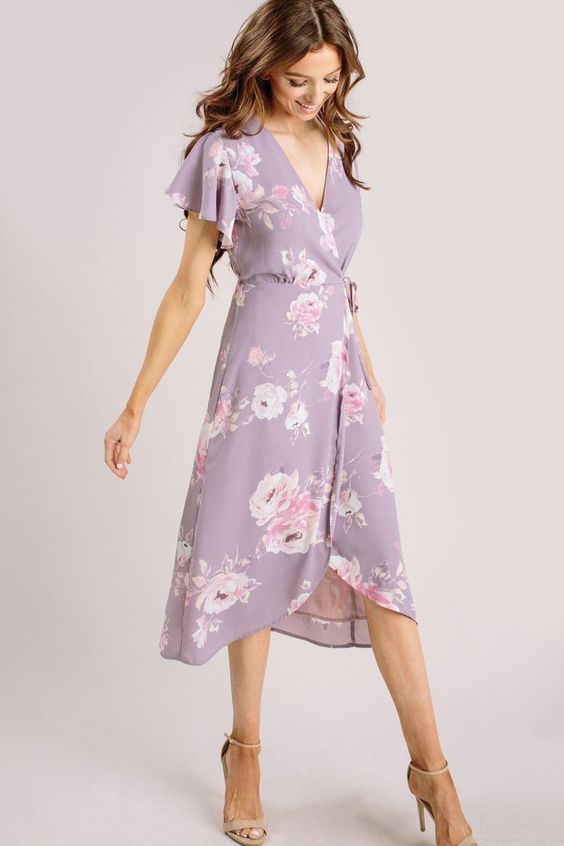 floral midi dress for spring vacation