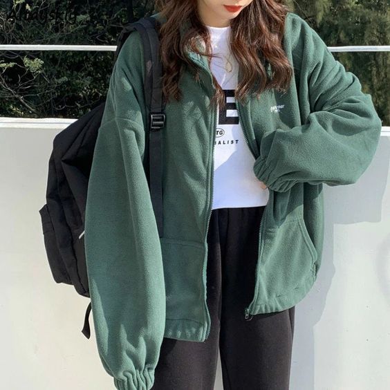 oversized fleece jacket for spring