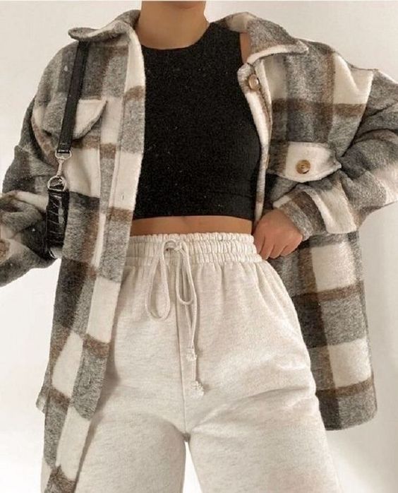 plaid fleece jacket