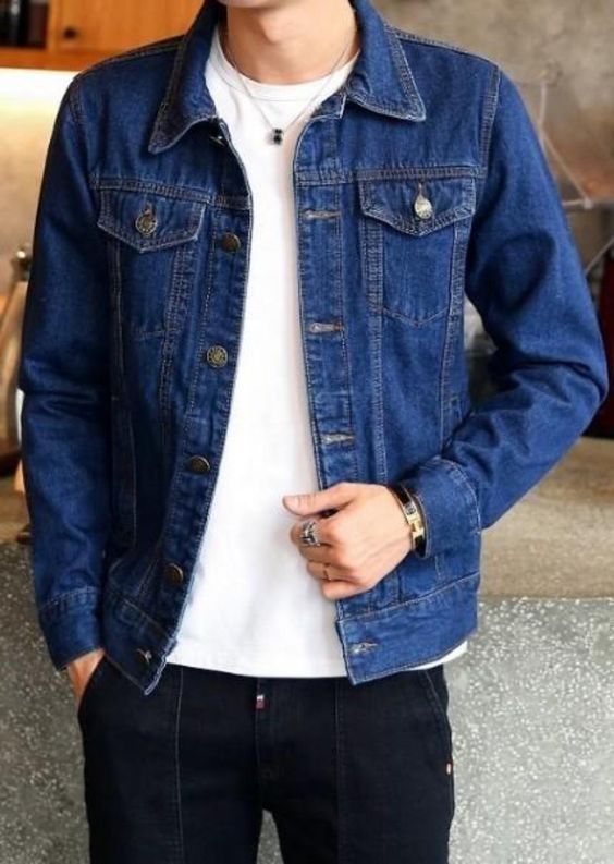 denim jacket and casual tee