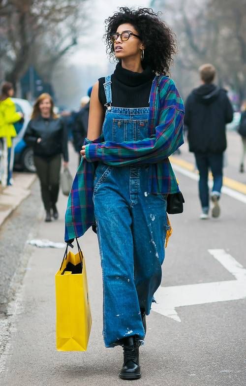 double denim overalls