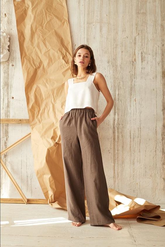 relaxed linen pants for spring