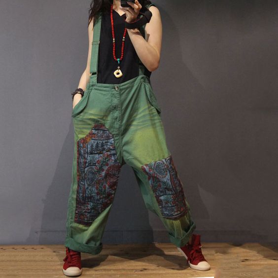 cool patchwork overall