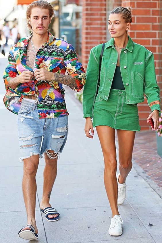 floral shirt Justin Bieber street style