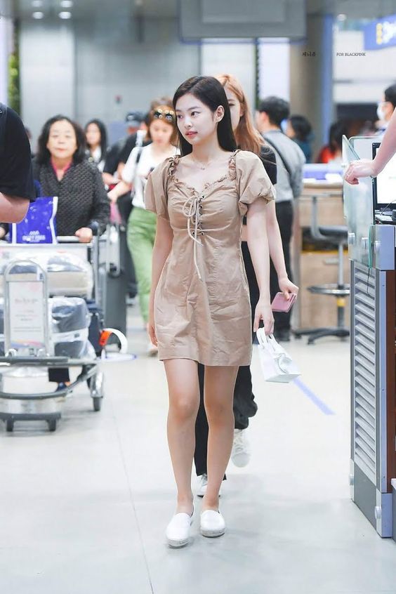 Jennie in cute mini dress