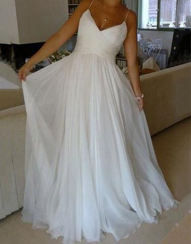 chiffon wedding dress