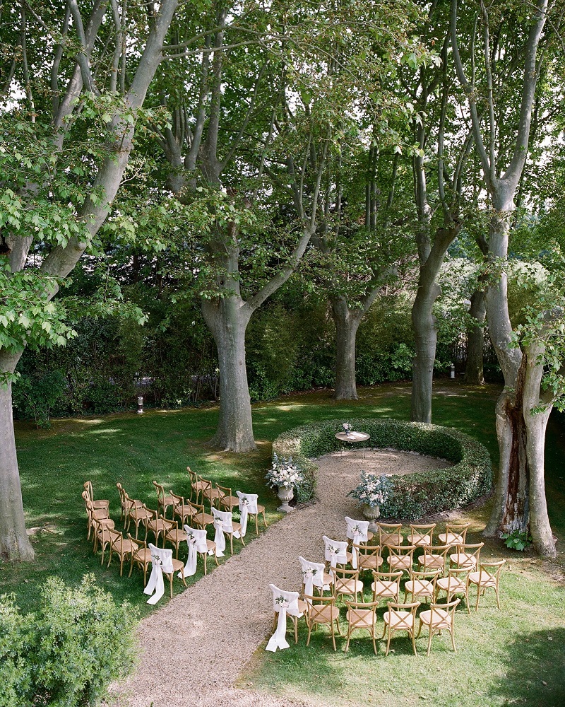 elegant private garden wedding idea