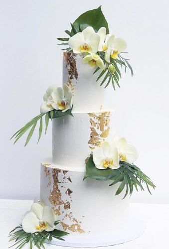 tropical bridal cake idea