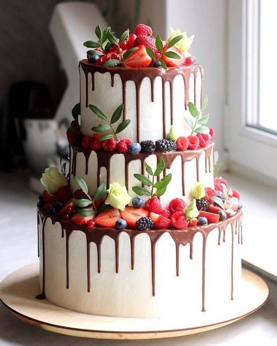 fruity tropical wedding cake ideas