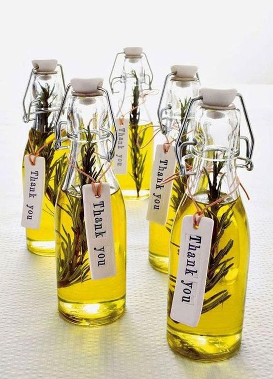 rosemary olive oil for summer wedding favor