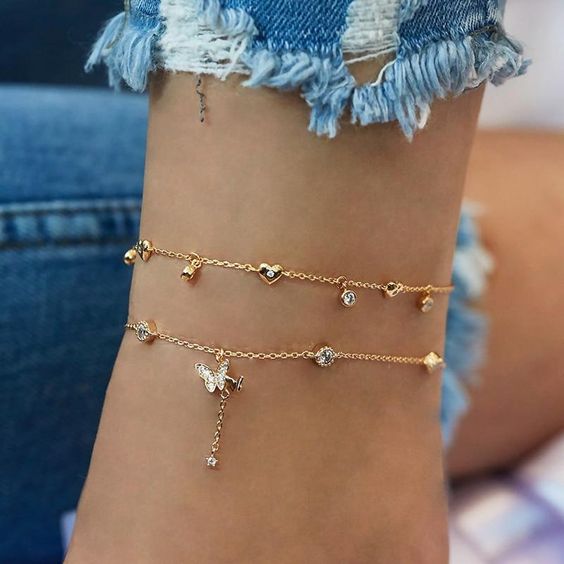 vintage boho anklets